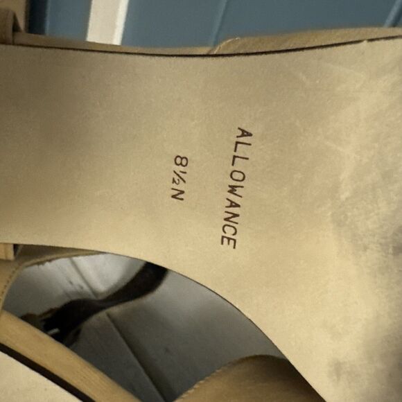 Vintage Luce B. For Calico Allowance beige Tan d'orsay stacked‎ pumps size 8.5N - Picture 8 of 8